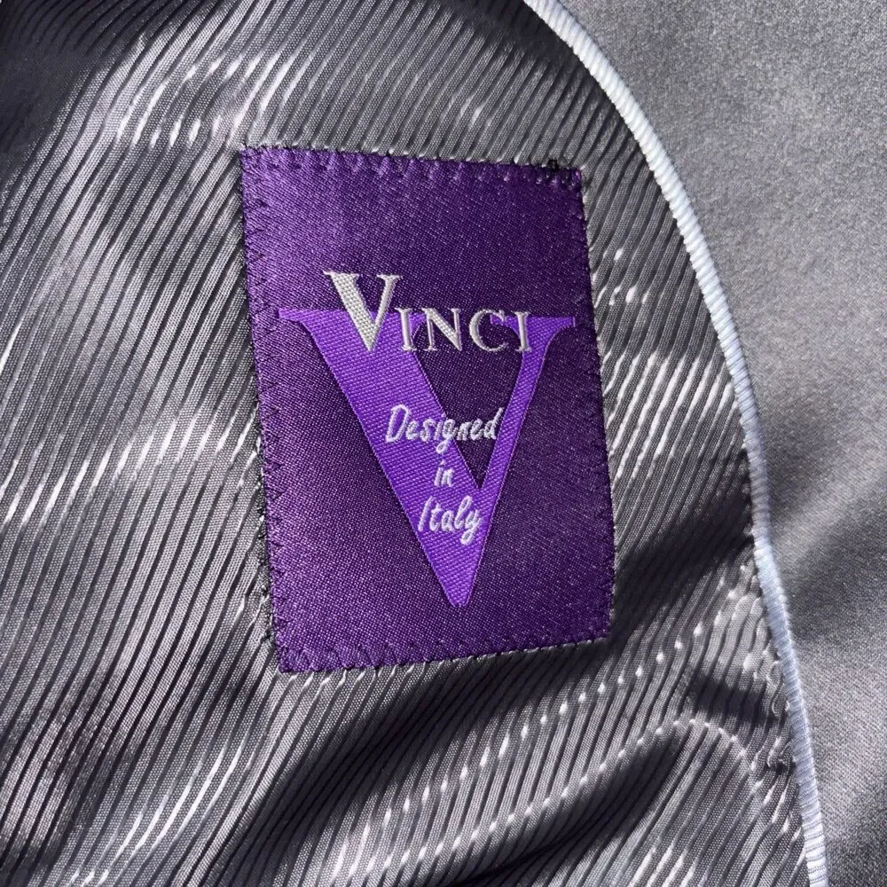 2pc Vinci Made In Italy Suit Vest And Blazer Pre Owned In Great Condition